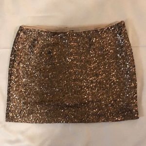 GAP Gold Sequin Skirt